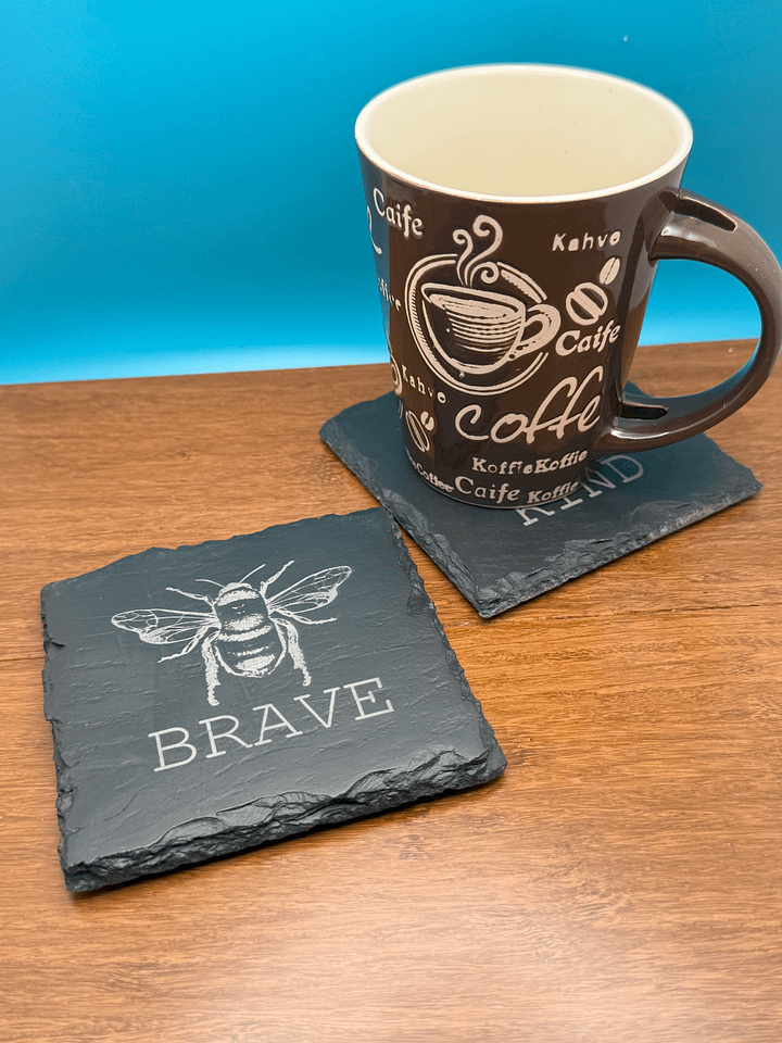 Slate "Bee" Coasters - Individual Coaster product image (1)