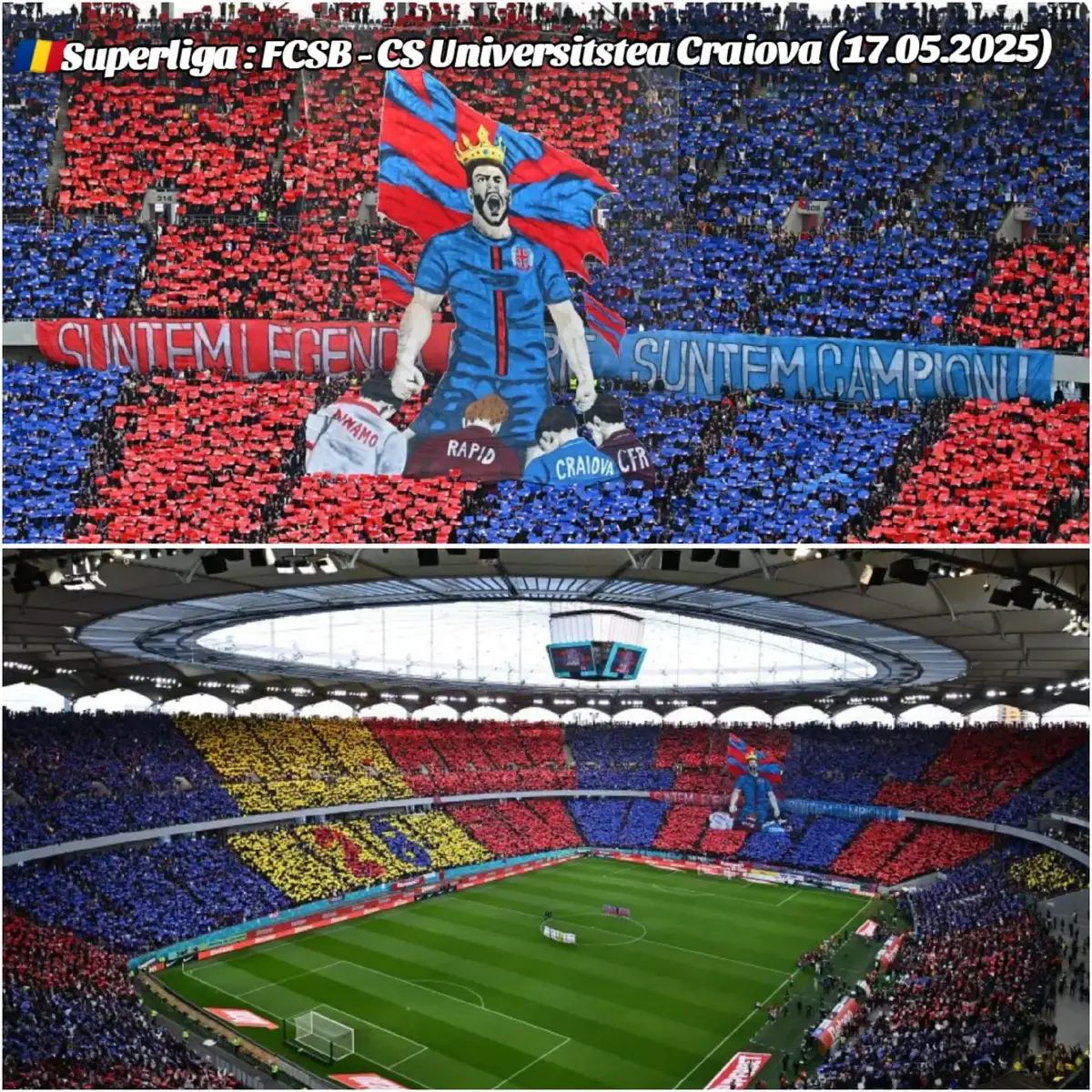 🇷🇴Superliga : FCSB - CS Universitstea Craiova (17.05.2025)  „ Suntem legendă, istorie /  Suntem, campioni ” . . .  #Ultras #UltrasRomania #romanianultras #UltrasWorld #WorldOfUltras #awaydays #fotbal #football #footballcasuals #FotbalRomanesc #superliga #liga1 #fotbalromania #fcsb #fcsbucraiova #fcsbcsuniversitateacraiova #arenanationala #peluzanord1995 #nord1995 #nordfcsb #peluzanordfcsb #slashers #northboys #fcsbcampioana