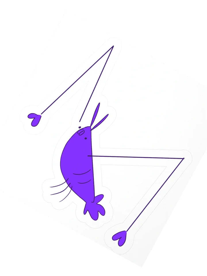 SHRAMPS - Purple Sticker product image (2)