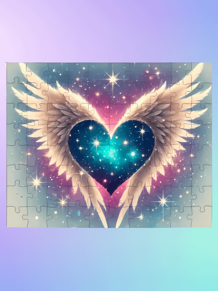 Wings of Starlight Puzzle Sublimation Design – 300 DPI high-resolution digital download product image (1)