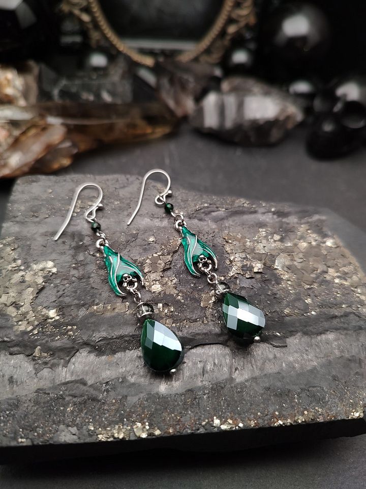 Earrings Bats - Teal Hanging Bats product image (2)