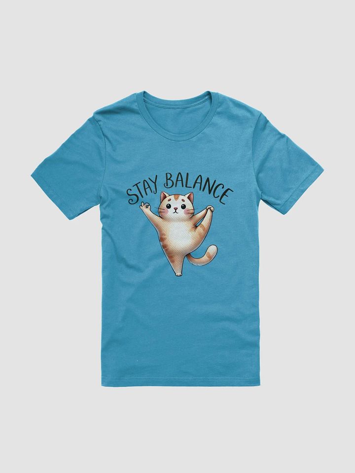 Stay Balanced Cat T-Shirt - Adorable Yoga Design product image (1)