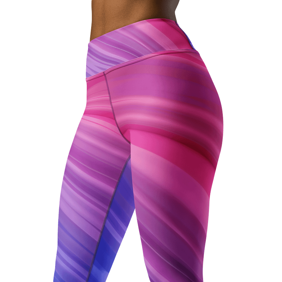 Aurora Wave High-Waisted Leggings - Gradient Color Flow product image (4)