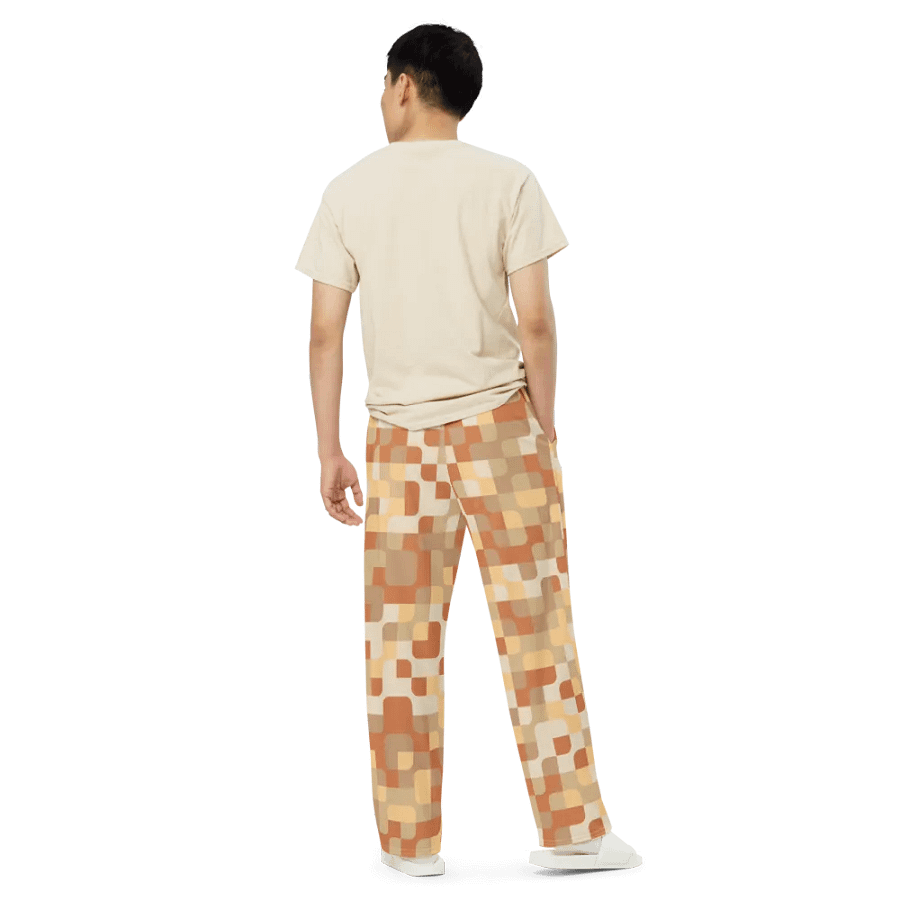 BUIII Pixelated Geometry: Warm Ember Wide-Leg Pants product image (5)