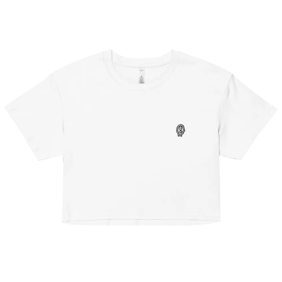 EXCLAIMING MENTALLY (L.C., lined design) embroidered cotton crop top product image (25)