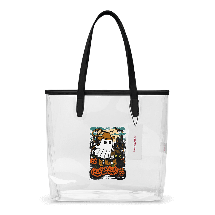 Spooky Cowboy Ghost Clear Tote Bag product image (1)