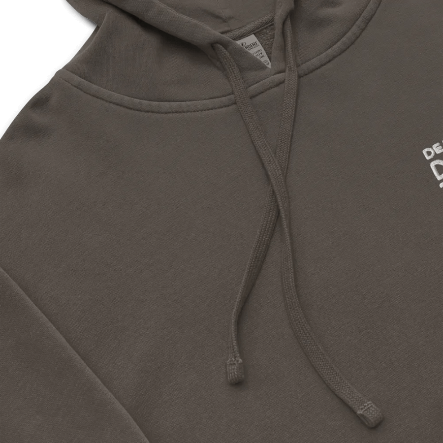 DELIGHTFULLY DIVISIVE (L.C., white design) embroidered pigment hoodie product image (19)