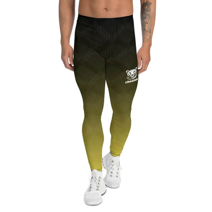 yellow wave male leggings product image (1)