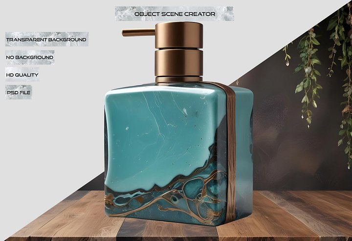 Coastal Luxe spa decor– Soap Dispenser png product image (2)