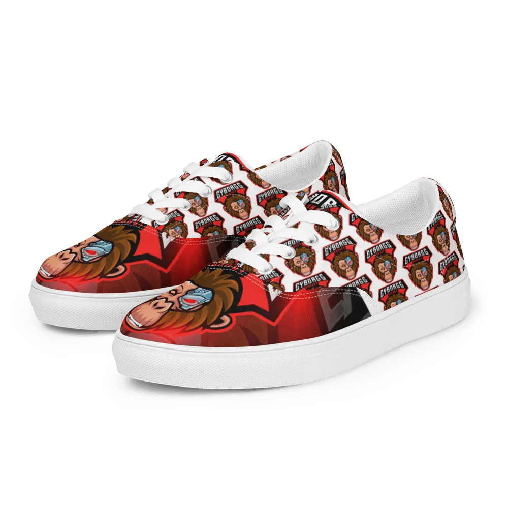 CyborggMonkey Red Pattern Men's Shoes product image (8)
