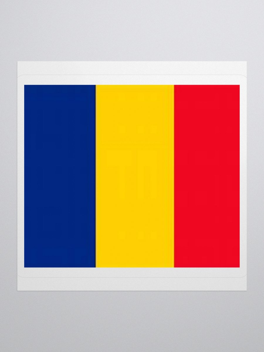 Romanian Flag Sticker - Durable Vinyl for Indoor Use - Multiple Sizes Available product image (2)