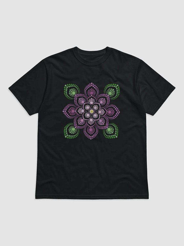 Purple and Green Mandala Unisex Organic T-Shirt product image (1)