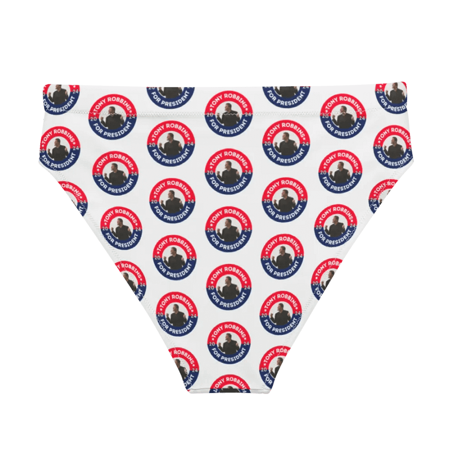 Tony Robbins for President 2024 Campaign Button High Waisted Bikini Bottoms product image (1)