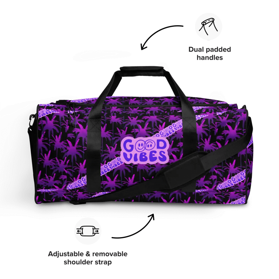 GOOD VIBE ONLY DUFFLE BAG black-purple product image (9)
