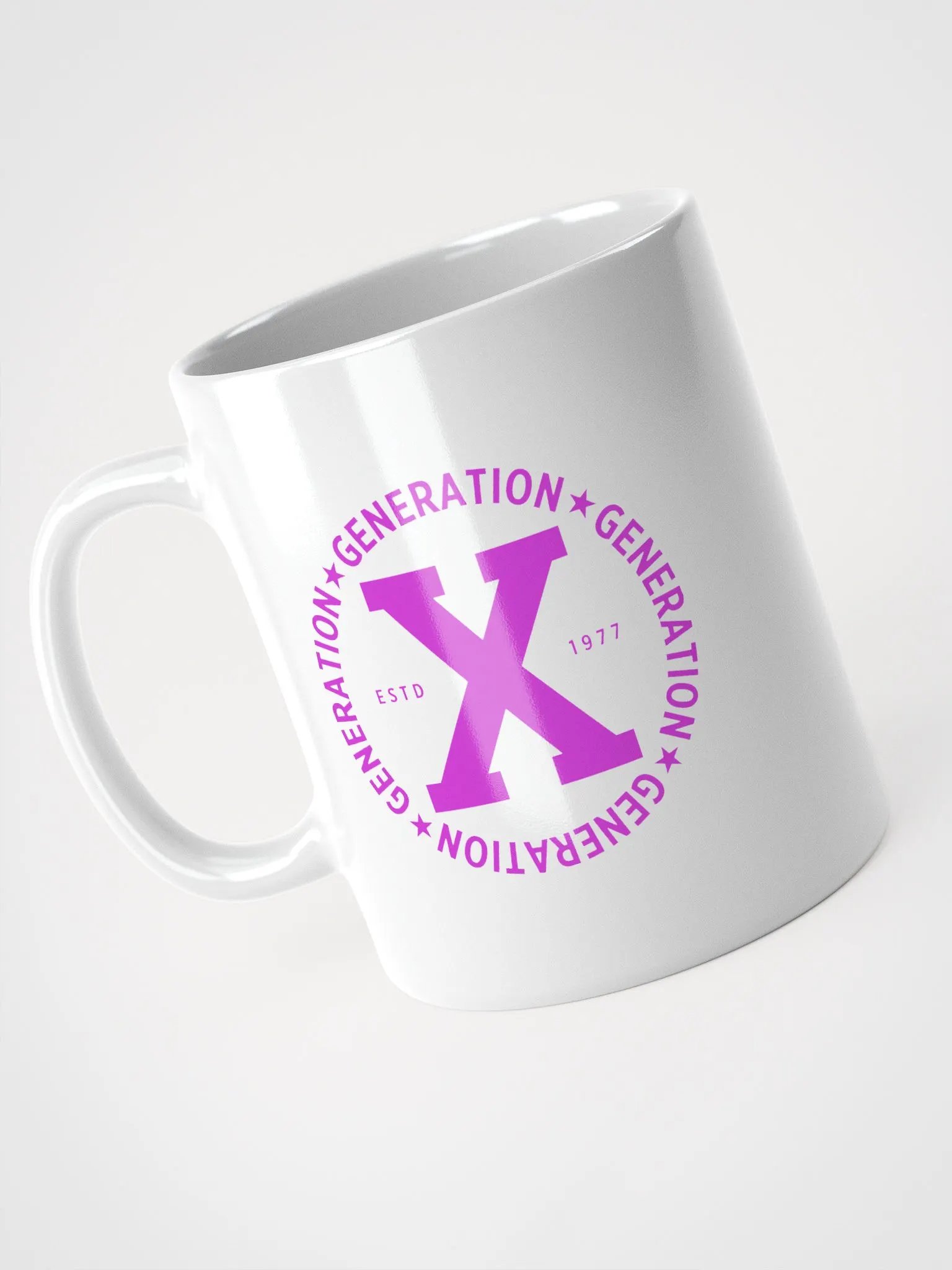Generation X ESTD 1977 Distressed White Coffee Mug product image (7)