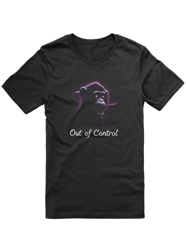 Out of Control Monkey Design T-Shirt, Retro Style Funny Printed Unisex T-shirt product image (1)