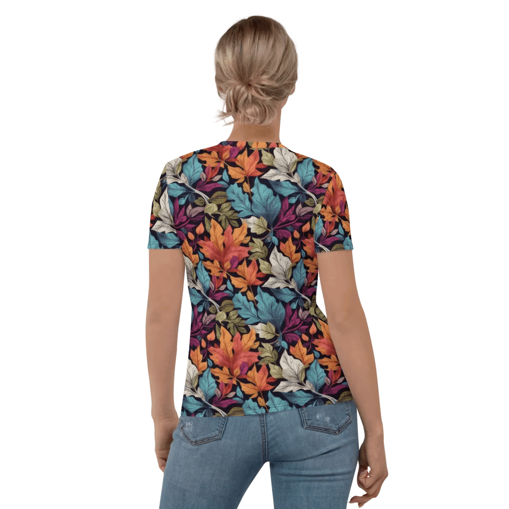 Leaf Pattern All Over Print T-shirt product image (6)