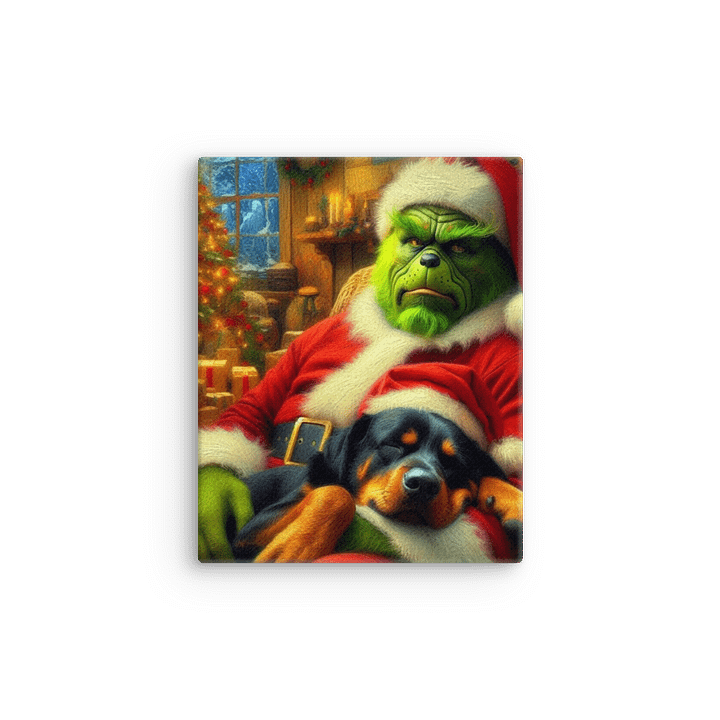 Grinch & Rottweiler Canvas Art product image (1)