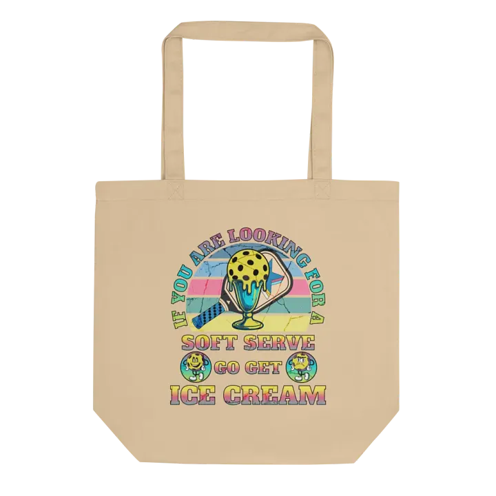 Soft Serve Go Get Ice Cream Pickleball Playful Tote Bag product image (1)