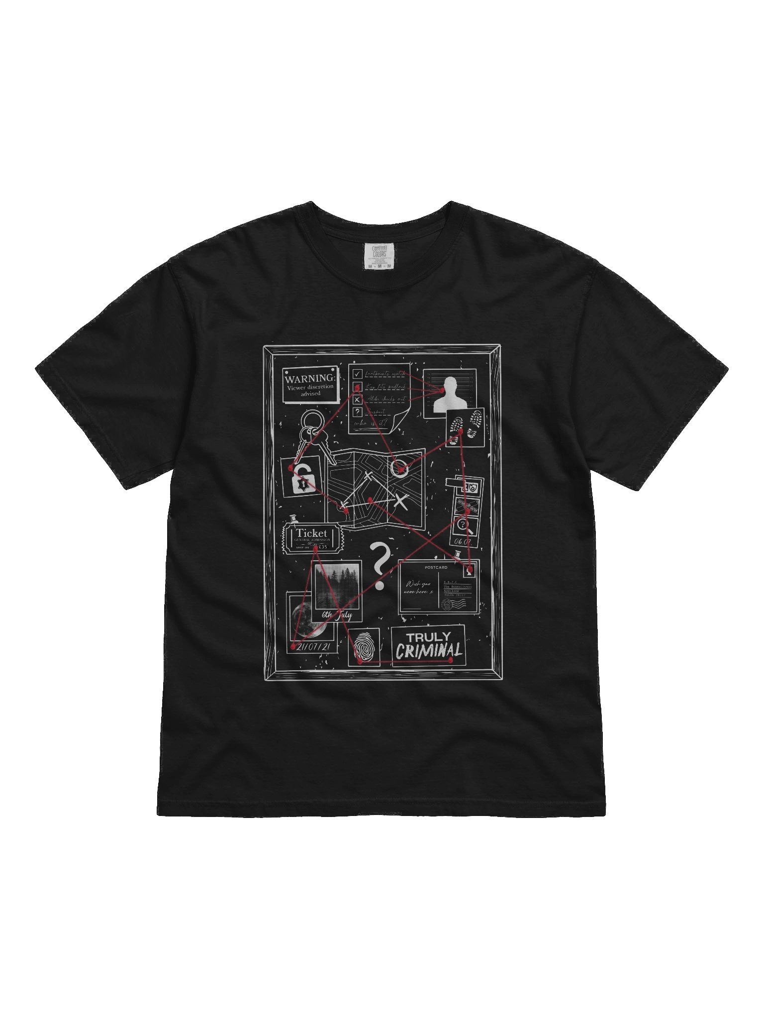 Truly Criminal Evidence Board T-Shirt product image (1)
