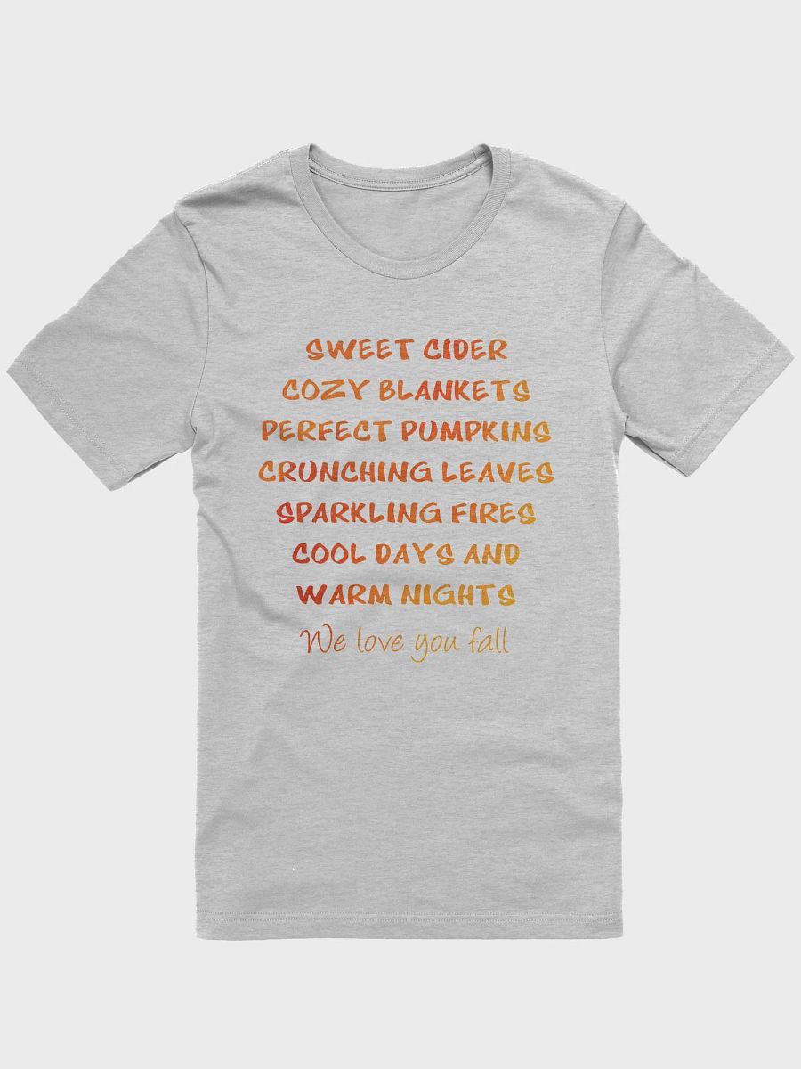🍂 Fall Lover's Cozy T-Shirt | Sweet Cider, Cozy Blankets, and Crunching Leaves Shirt | Autumn Quote Shirt product image (7)