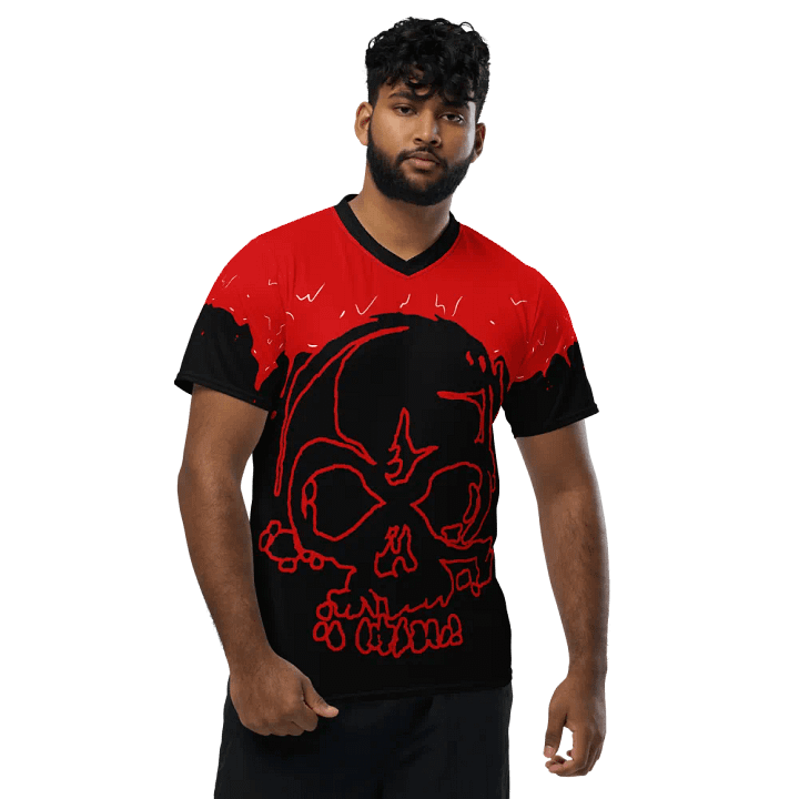 Skull and blood sports jersey product image (1)