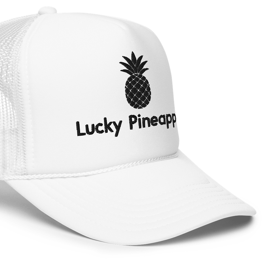 Lucky Pineapple Films Logo Embroidered White Trucker Hat product image (5)
