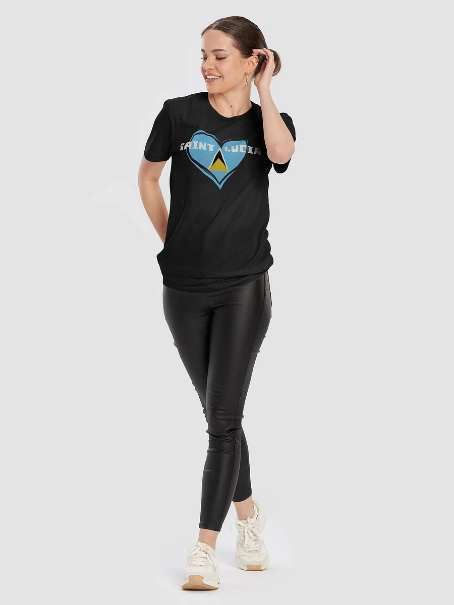 Glitch Heart Saint Lucia T-Shirt product image (108)