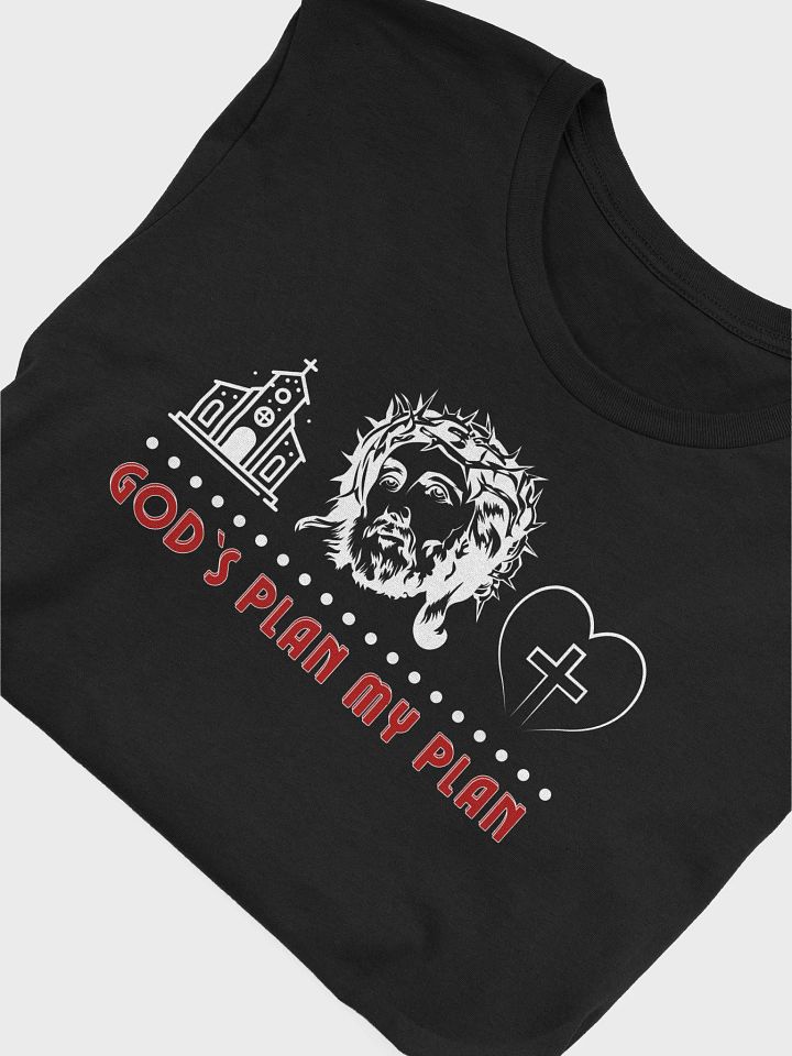 God`s Plan My Plan, Christian Faith Bella Canvas T-shirt - Dark product image (2)