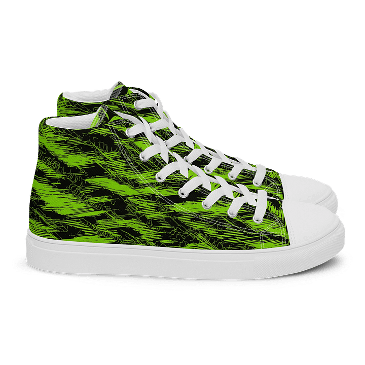 Neon Green Chaos Canvas High Tops product image (2)