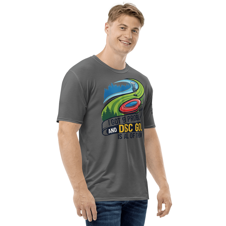Fancy Lads Men's Grey T-Shirt "I Got 99 Problems And Disc Golf Is All Of Them" product image (5)