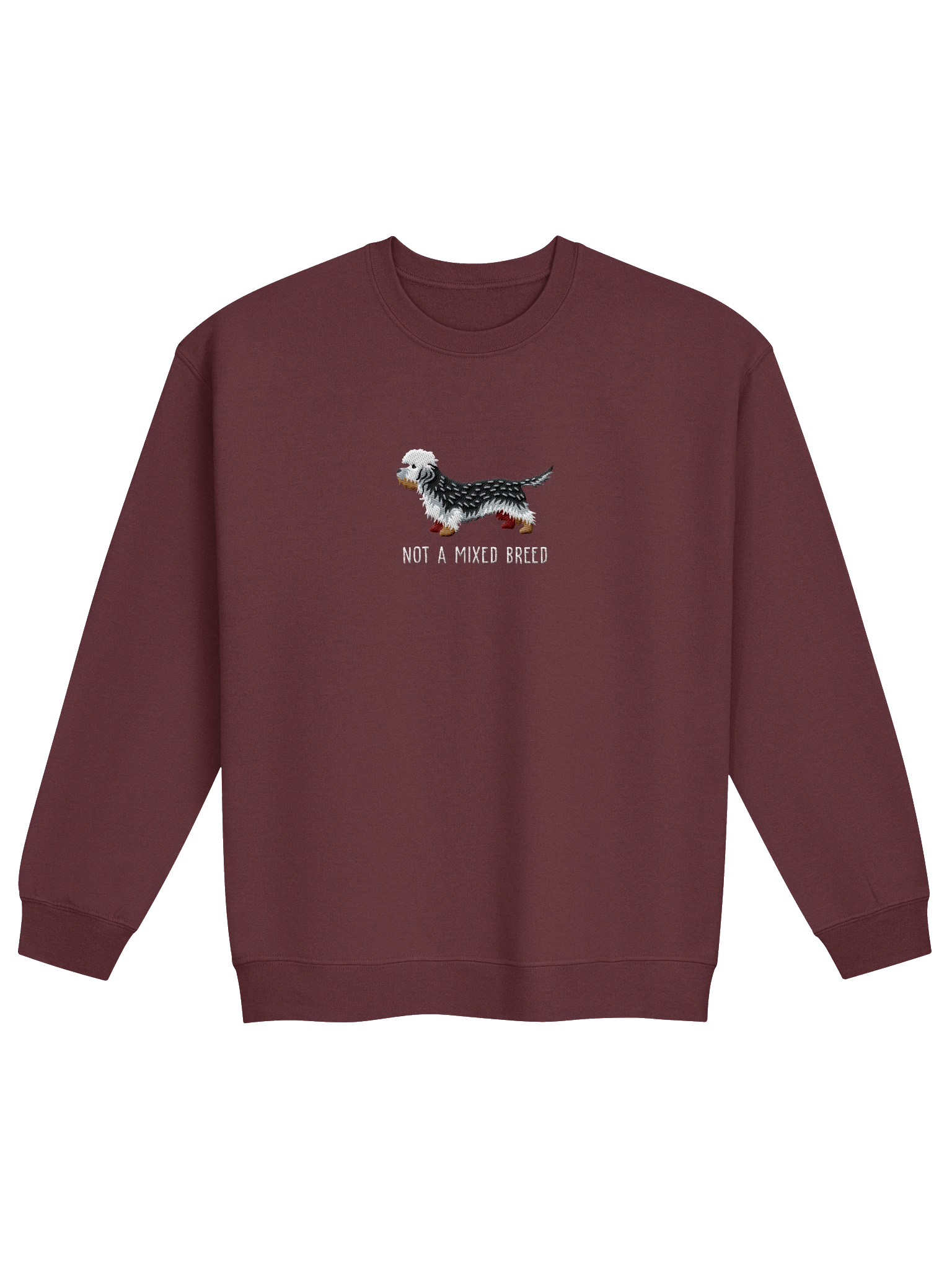 Not a Mixed Breed Sweatshirt (Embroidered) of a Dandie Dinmont Terrier(Pepper) product image (4)
