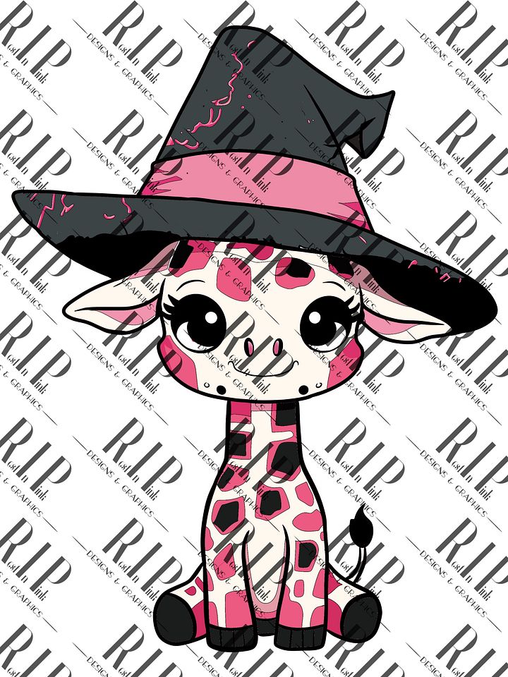 Pastel Potions - Giraffe Digital Download PNG - Full Color & Outline version product image (2)