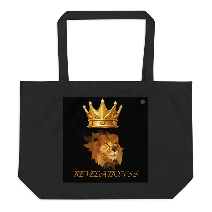 Royal Revelation Lion Crown Tote Bag_Black product image (1)