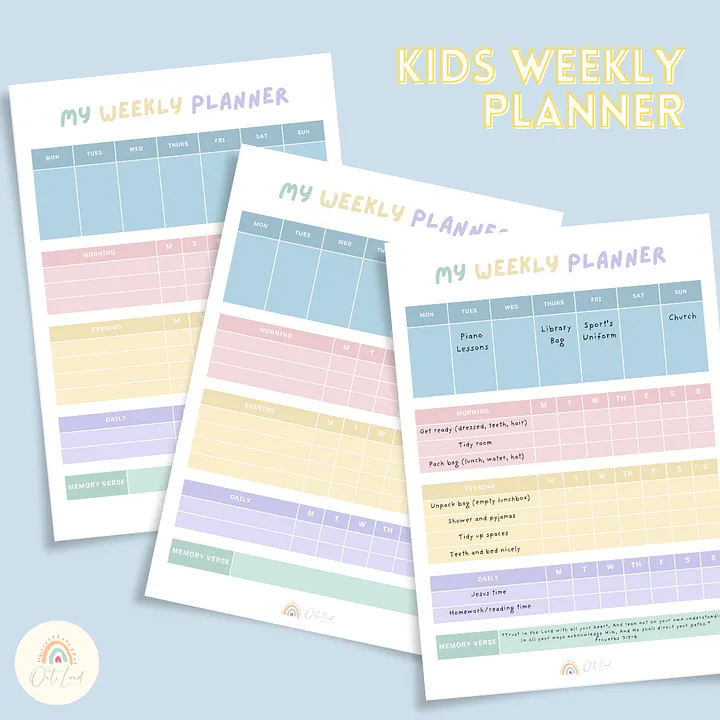 Kids Weekly Planner product image (1)