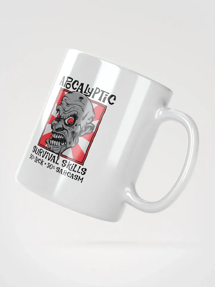 Apocalyptic Survival Skills 50% Luck 50% Sarcasm Funny Zombie Mug product image (2)