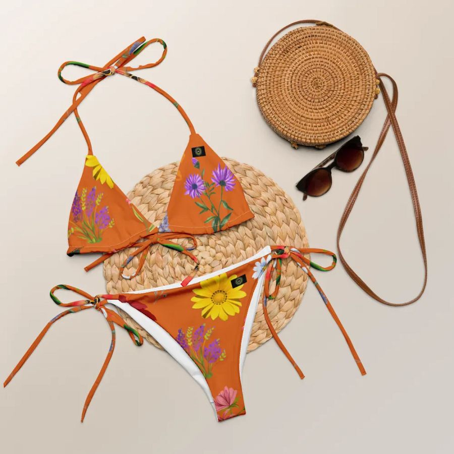 Blossom Bliss String Bikini Set_Orange product image (5)