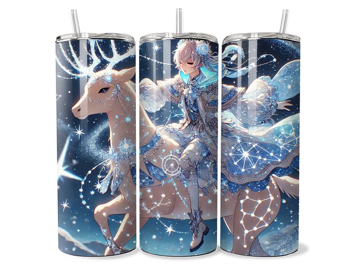 Celestial Reindeer Rider Tumbler - 20oz Stainless Steel product image (1)