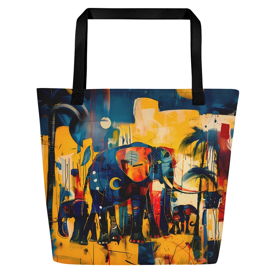 Tote Bag: Elephant Africa Abstract Art Elephant Family Abstraction Design product image (3)