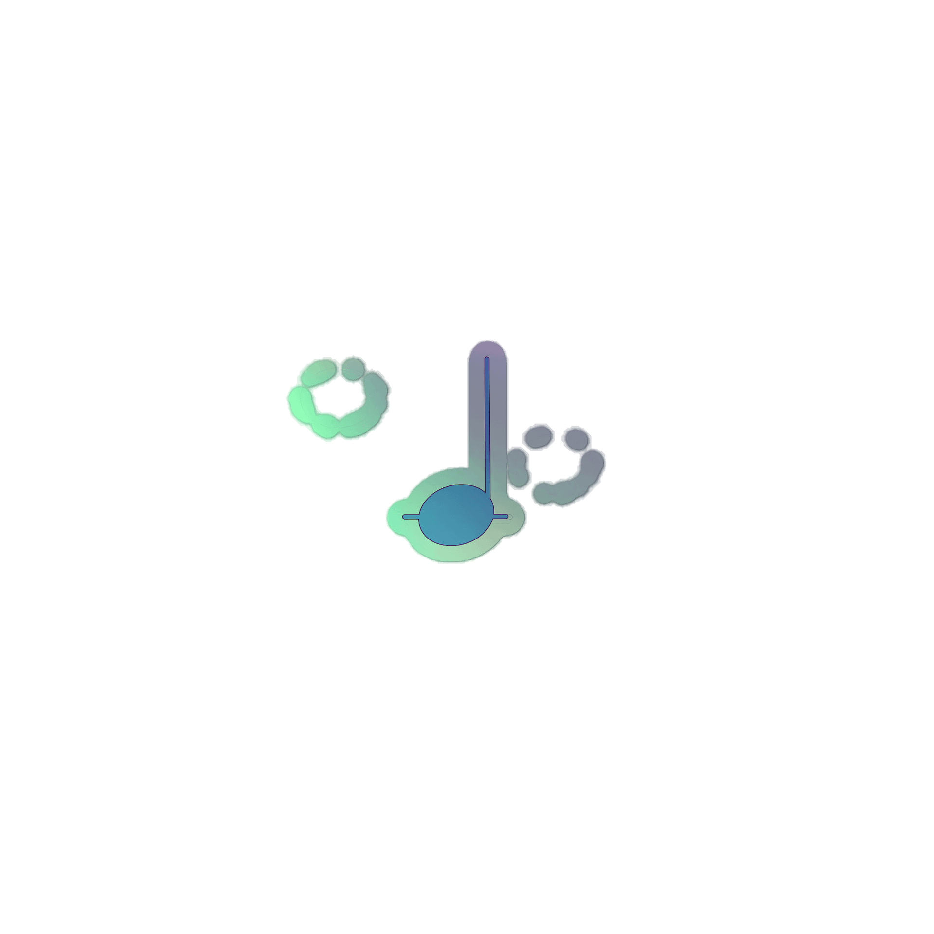 Holographic Musical Note Sticker Set product image (1)