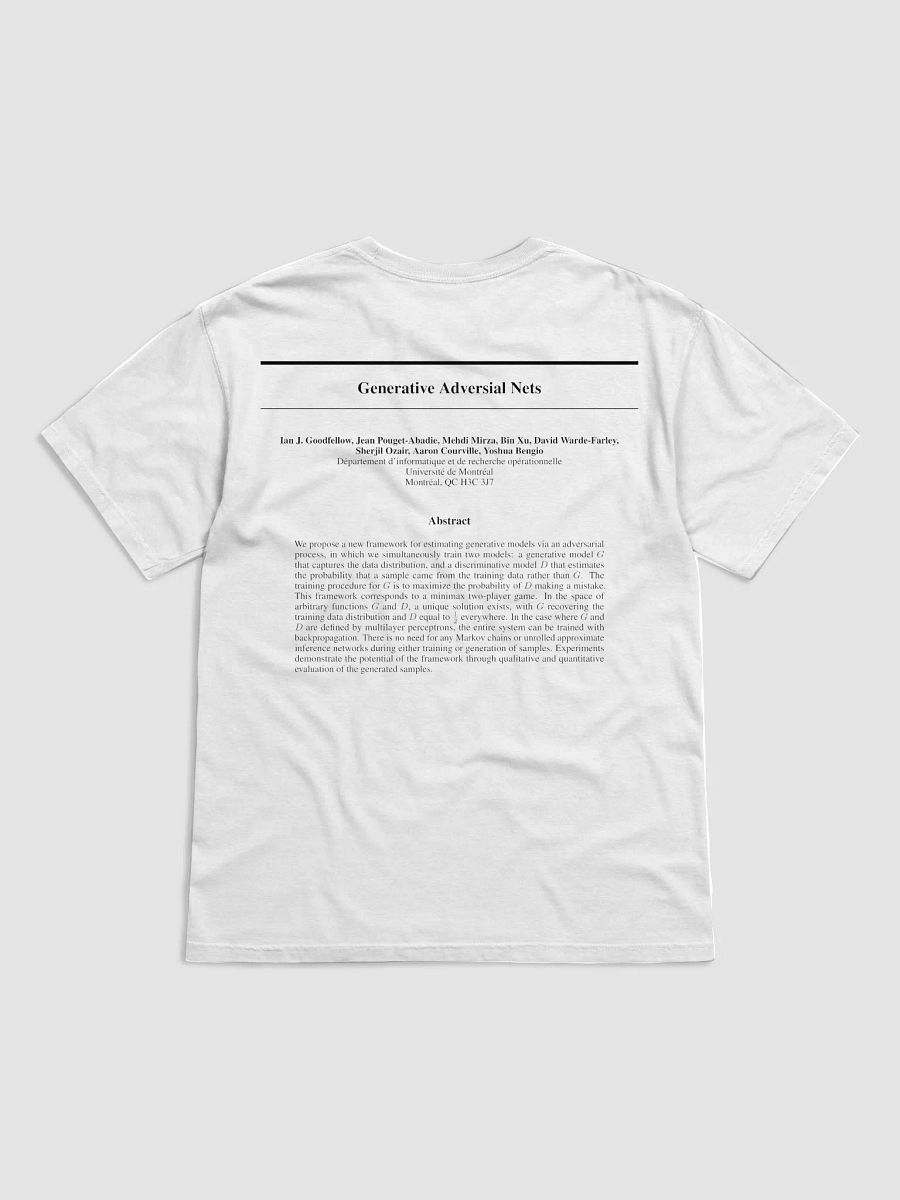 Generative Adversial Nets T-Shirt product image (3)