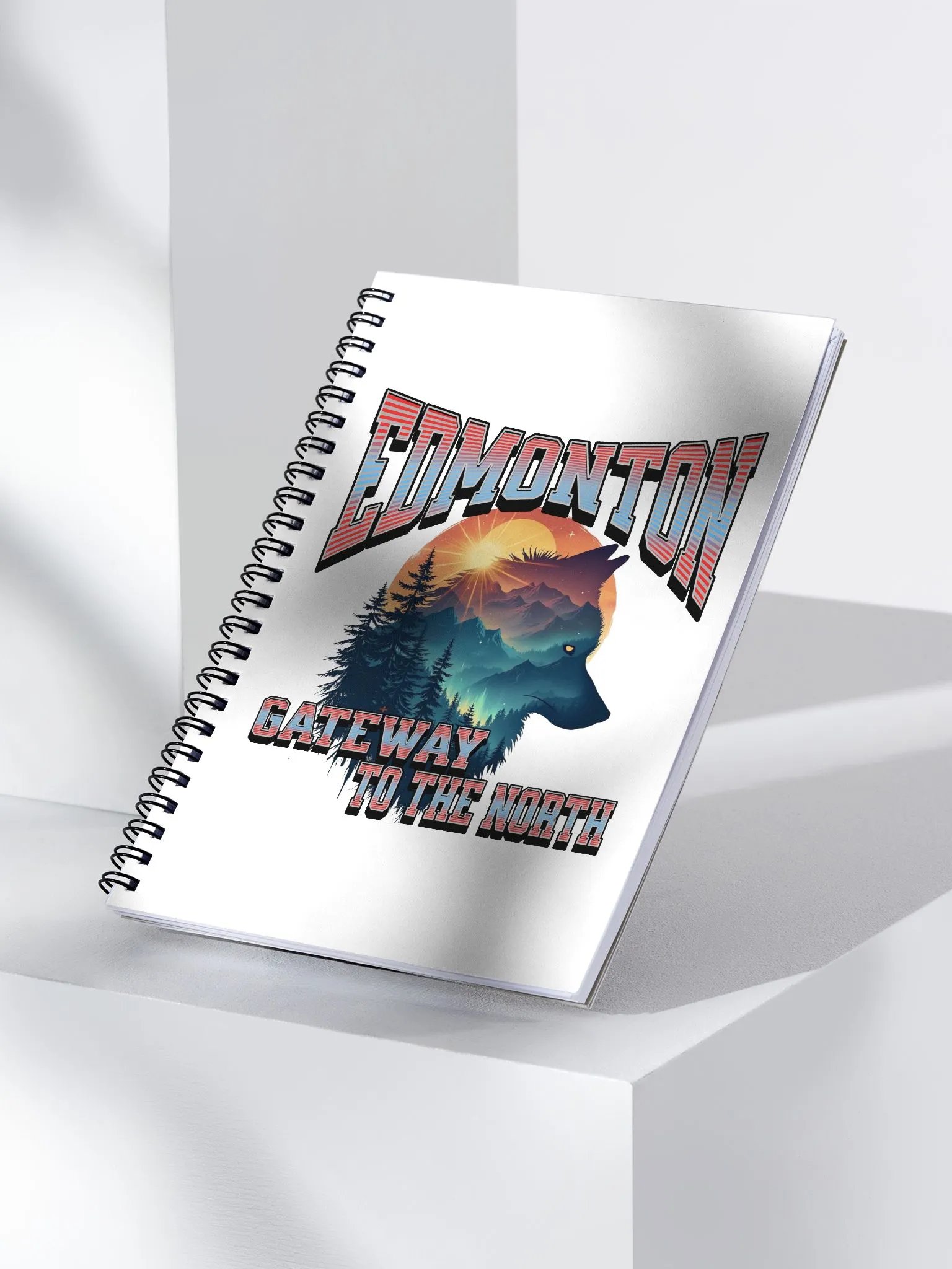 Edmonton Gateway to the North Wolf Spiral Notebook product image (3)