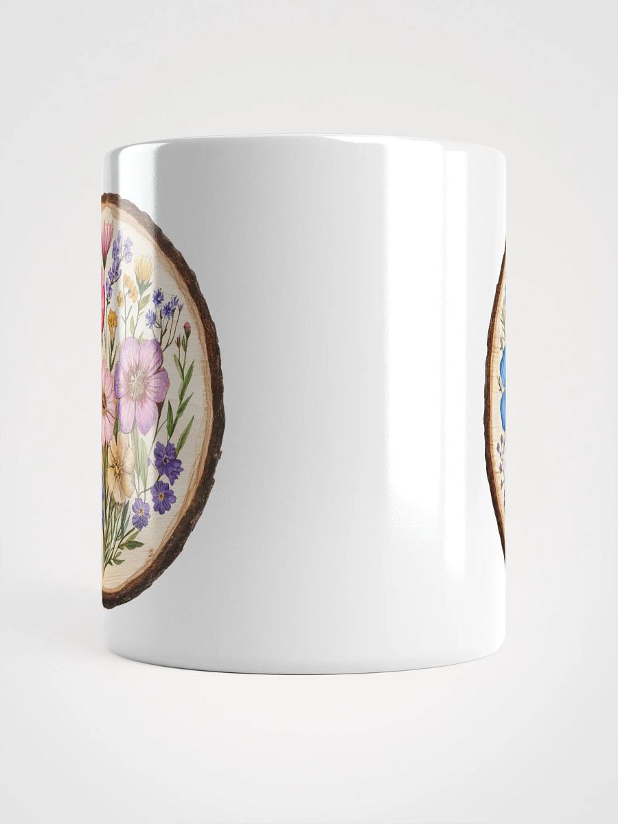 Rainbow Wildflower Round Wood Art Mug product image (5)