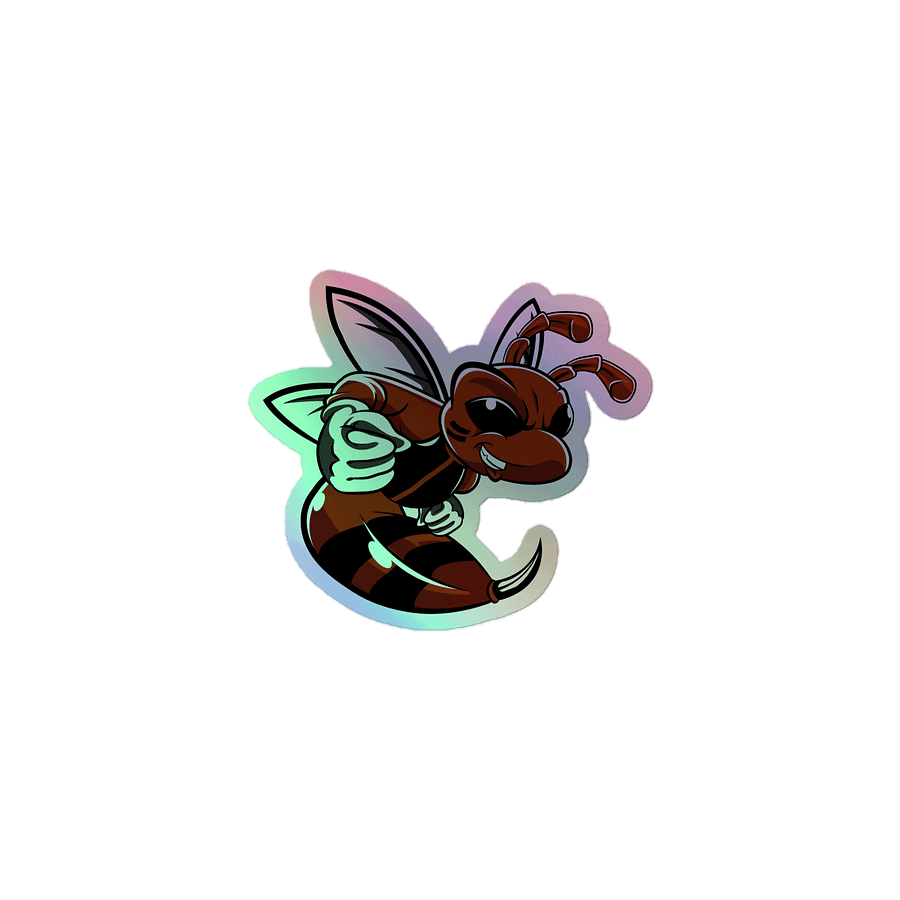 Angry Bee Sticker Holographic product image (1)