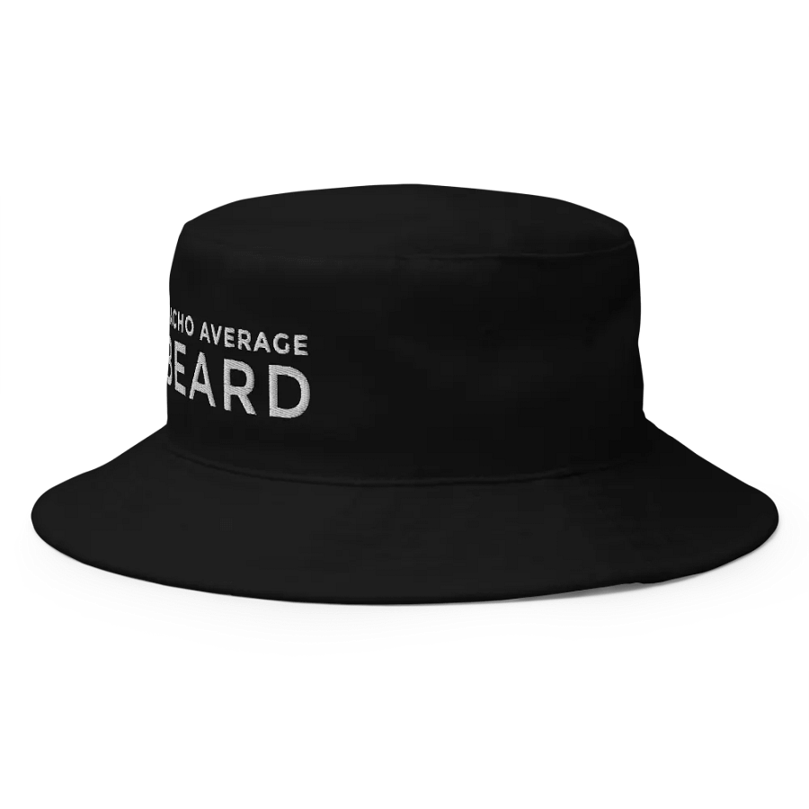 Nacho Average Beard Black Bucket Hat (White Embroidery) product image (2)