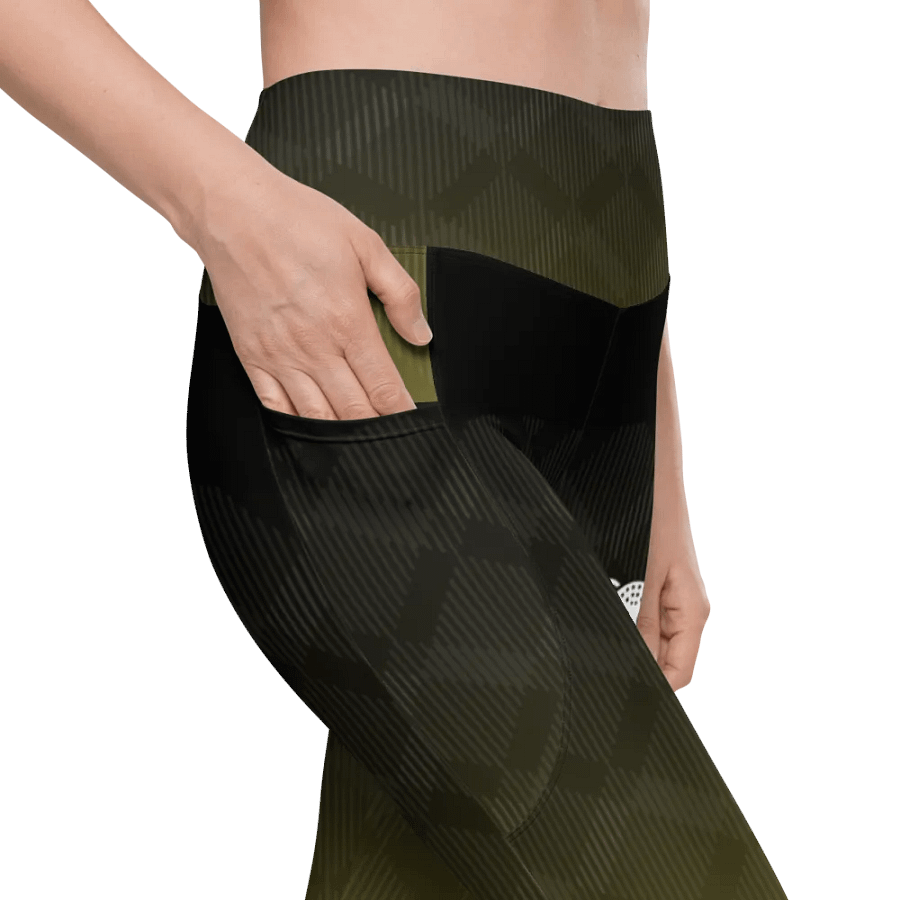 legging with pockets yellow wave product image (9)