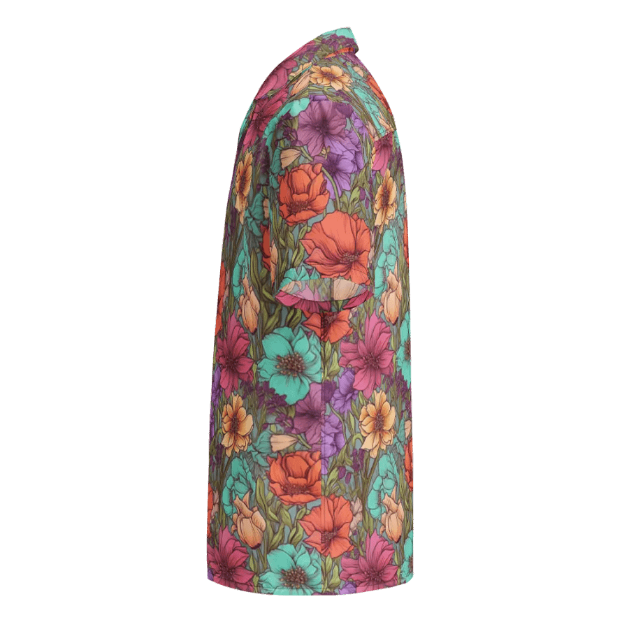 Rich Floral Pattern-Seamless Detailed Design Hawaiian Shirt product image (3)