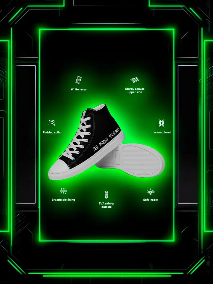 Soundcraft Black Women's High Top Canvas Shoes product image (2)
