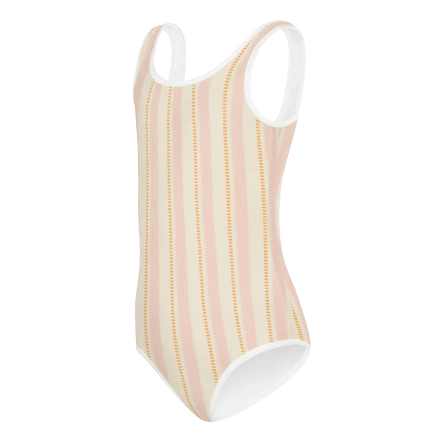 Pink Orange Tapestry Kids Swimsuit product image (6)