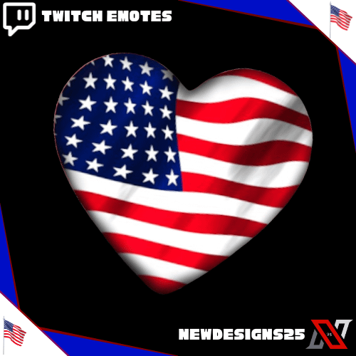 USA Animated Heart Emote product image (1)